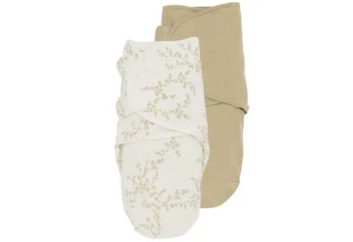 Meyco Baby Branches/Uni Pucksack 2er Pack - Baby Pucktücher für Neugeborene, atmungsaktiv und feuchtigkeitsabsorbierend für besten Schlafkomfort und beruhigendes Einschlafen.