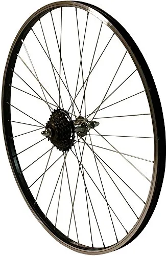 Redondo 26 Zoll Hinterrad Laufrad Kasten Felge + 7-Fach Kranz Schwarz