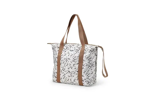 Elodie Wickeltasche Soft Shell - Dalmatian Dots - Wickeltasche mit exklusivem Handtaschen-Design, ausgestattet mit Thermotasche und vielen Fächern für optimale Organisation. Ideal für Eltern, die Stil und Funktionalität schätzen.