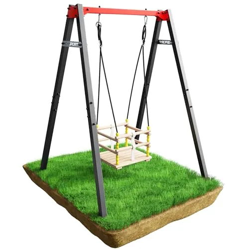 K-Sport Schaukelgestell mit Gitterschaukel - Stabil und Wetterfest - Kategorie: Schaukeln. Belastbar bis 150kg, witterungsbeständiger Stahlrahmen, TÜV-geprüfte Sicherheit und einfaches Zubehörwechseln.