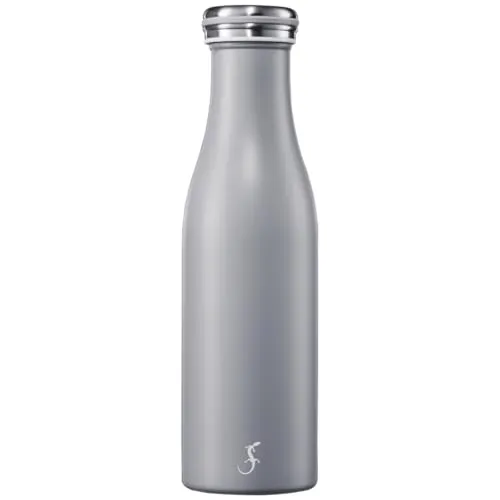 LURCH Edelstahl-Isolierflasche 0,5 l in Jura grey - Perfekt für jede Aktivität