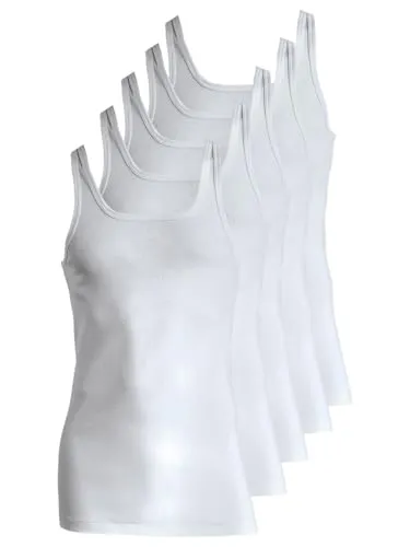 SCHÖLLER Nestos Achselshirt 3er-Pack aus Baumwolle, weiß, Gr. 7 / XL