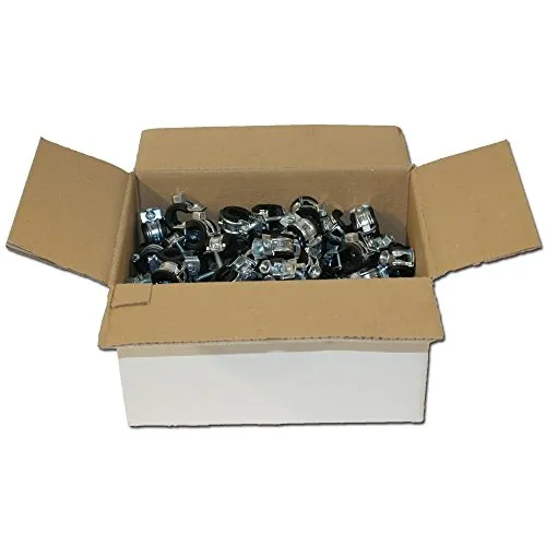 Stabilo-Sanitaer 100x Rohrschelle 20-23mm Stahl verzinkt mit Gummieinlage Rohrhalter Rohrbefestigung Rohrhalterung Gelenkrohrschelle Befestigungsschelle