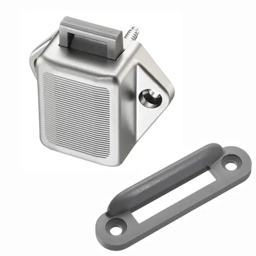 SOTECH Push-Lock Mini-Schloss 47,4 x 34,4 x 19,7 mm Edelstahloptik, Druckschloss für Boot & Caravan