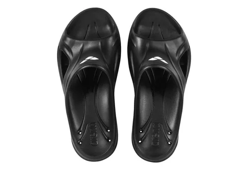 Arena Hydrosoft II Junior Badepantolette schwarz 31 EU - Sportliche Badepantolette mit Cutouts für optimalen Tragekomfort. Größe 31, leicht und flexibel, ideal für den Sommer.