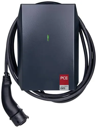 PCE EV11 Wallbox Typ 2 16A - Effiziente Wallbox für Elektrofahrzeuge mit 1 Anschluss und 11 kW Ladeleistung. Ideal für Zuhause, um Ihr E-Fahrzeug schnell und sicher aufzuladen.