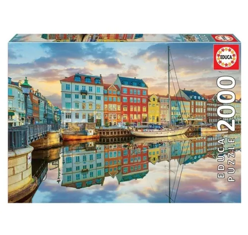 Educa 2000 Sunset At Copenhagen Harbour Puzzle von Educa