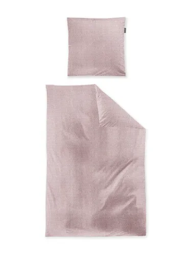 Irisette Seersucker Bettwäsche-Garnitur Easy 8514 – Rosa 155x200 cm - Bettwäsche-Garnitur aus 100% Baumwolle, atmungsaktiv und pflegeleicht, ideal für erholsame Sommernächte. Mit verdecktem Reißverschluss für einfaches Beziehen.