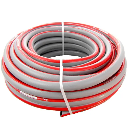 Meter Wasserschlauch 3/4 Zoll Professional PLUS ROT - Gartenschlauch mit 50m Länge und 30 BAR Berstdruck, ideal für anspruchsvolle Gartenarbeiten. UV-Schutz sorgt für Langlebigkeit und Einsatz auch bei Sonne.