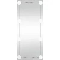 vidaXL Wandspiegel mit LED-Leuchten 30x80 cm - Moderne Wandspiegel mit variablen LED-Farbmodi für stimmungsvolle Beleuchtung. Ideal für Schlafzimmer, Flur oder Badezimmer, sorgt für ein klares und natürliches Spiegelbild.