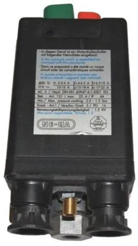 Nema Druckschalter 400 V - 10 bar - 6,3-10 A - Kompressoren - Robuster Druckschalter für zuverlässige Druckregelung bis 10 bar, ideal für industrielle Anwendungen.