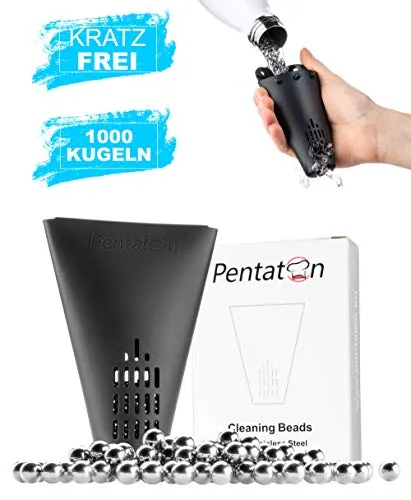 Reinigungsperlen aus rostfreiem Edelstahl, Kugeln zur Reinigung von Flaschen, Vasen, Karaffen und Thermosflaschen (1000 Stück)