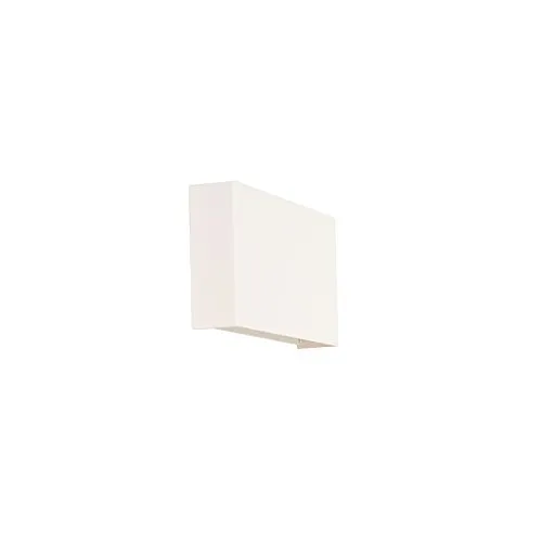 Qazqa Moderne Weiße Rechteckige 2-Flammige Licht-Wandleuchte Otan - Stylische Wandleuchte für Wohnzimmer und Schlafzimmer, dimmbar mit G9-Fassung, ideal für moderne Innenräume. Max. 80 Watt Leistung für optimale Beleuchtung.