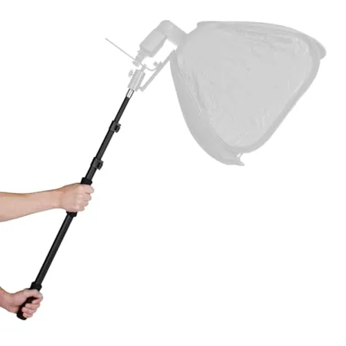 Walimex Teleskop Auslegearm (ideal zur Ausleuchtung von oben, mit Handgriff 63-163 cm), Schwarz