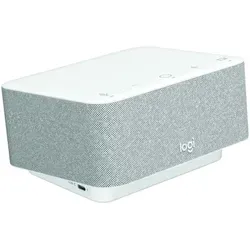 Logitech Dockingstation Logi Dock for UC - 100 Watt, grauweiß, für Notebooks, 2x 4K UHD Displays und integrierte Freisprecheinrichtung mit Geräuschunterdrückung