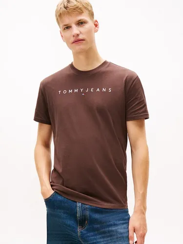 Tommy Jeans T-Shirt TJM REG LINEAR LOGO TEE EXT Rundhals, Regular Fit