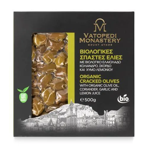 Bio-zerstoßene Oliven aus den alten Hainen des Klosters Vatopedi – 500 g