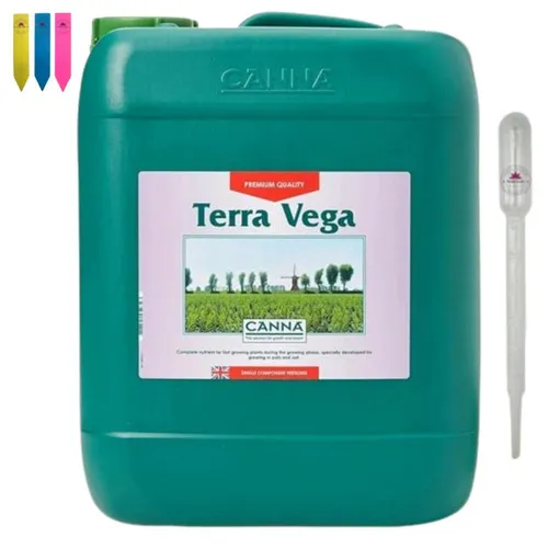 Canna Terra Vega 10 Liter - Hochwertiger Dünger für die Wachstumsphase, ideal für Tomaten und Orchideen. Sorgt für kräftiges Pflanzenwachstum und ist perfekt kombinierbar mit Canna Terra Flores.