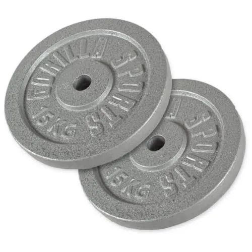 GORILLA SPORTS Hantelscheibe Guss 30/31 mm (2-tlg) 1,25-30 KG - Erlebe vielfältige Fitnessmöglichkeiten mit den robusten gusseisernen Hantelscheiben. Ideal für jedes Training, bieten sie eine präzise Gewichtsangabe und einen sicheren Griff – perfekt für effektives Training zu Hause.