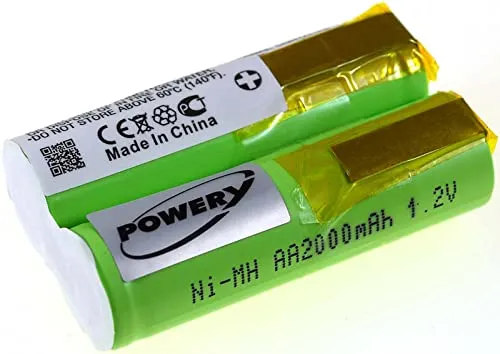 Akku für Rasierer Philips Philishave 5890 - 2,4V NiMH Akku, hohe Kapazität mit 2000mAh und 100% kompatibel, idealer Ersatz für Haushaltsgeräte