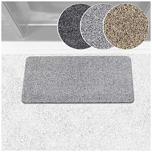 ANRO Schmutzfangteppich Matte Teppich Läufer Flurläufer Bodenbelag Schmutzfangläufer Sauberlaufmatte Meterware Dover Grau 40x80cm
