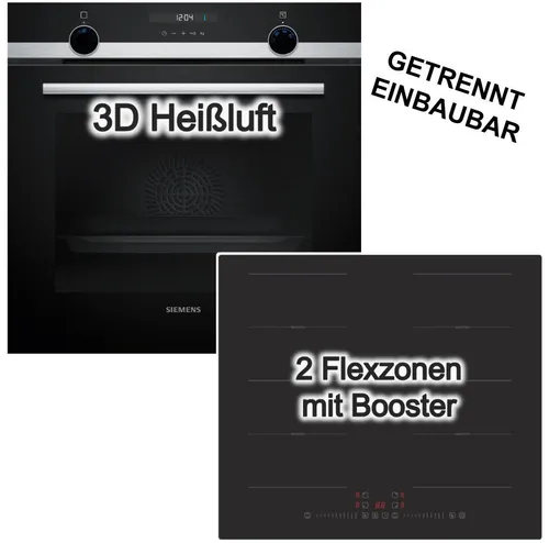Siemens Herdset 3DHeißluft mit PKM Induktionskochfeld 60cm
