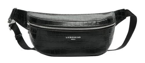 Liebeskind Berlin CHUDY NEW CROCO Beltbag L, black - Umhängetasche aus feinem Rindsleder in edler Kroko-Optik, mit praktischem Hauptfach und längenverstellbarem Gurt für vielseitige Trageoptionen – perfekt für stilvolle Alltagslooks.