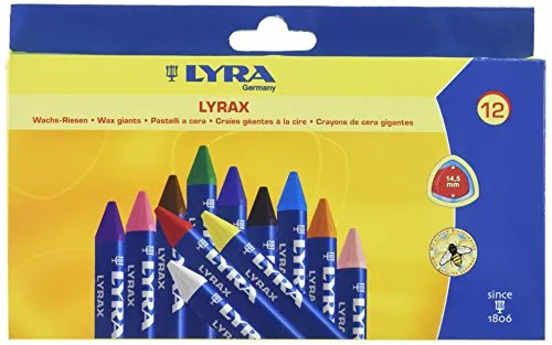 Lyra Lyrax Wachsmalstifte Box 12 Stück