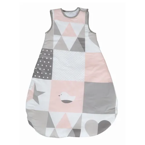 Roba Schlafsack 90cm Happy Patch rosa - Babyschlafsäcke aus 100% Baumwolle, mit weichem Innenfutter für besten Komfort und süße Träume.