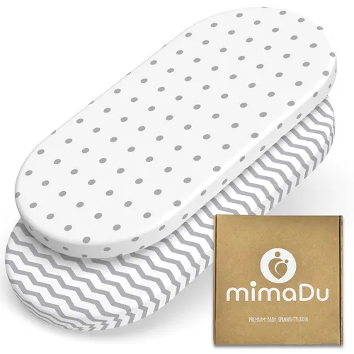 2er Set Spannbettlaken 80x40 Baumwolle OekoTex Kinderwagen Stubenwagen Moseskorb