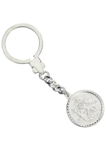 JOBO Schlüsselanhänger Schutzpatron Christopherus, 925 Silber - Schlüsselanhänger aus 925 Sterlingsilber, ideal als schützendes Geschenk für Reisende, inkl. edlem Etui für die perfekte Präsentation.