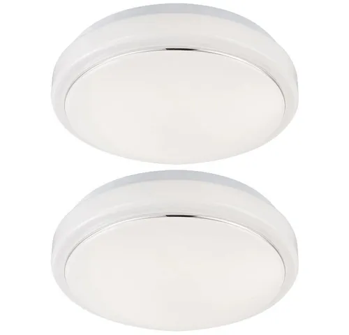 Moderne Deckenleuchte LED 2er Set, 8W warmweiß - Lampen, 2er Set mit dimmbaren Helligkeitsstufen (100%-60%-30%-10%) für individuelle Lichtgestaltung, ideal für Wohnräume wie Wohnzimmer, Esszimmer oder Schlafzimmer.