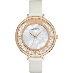 ADORA AT5523 Damen Uhr Edelstahl mit Lederarmband von Adora