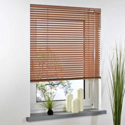 Liedeco Aluminium-Jalousie in Terrakotta - Jalousien für Fenster und Türen, freihängend mit Lichtschutz und einfacher Montage durch Bohren – ideal für stilvolle Raumgestaltung.