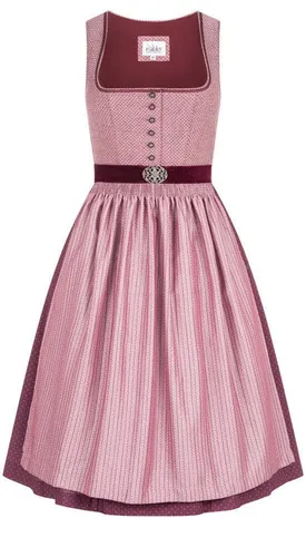 Nübler Dirndl Midi Dirndl Lohe in Beere von Nübler