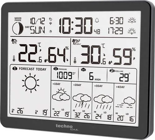 WD3000 Wetterstation mit 4-Tage-Vorhersage