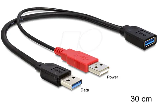 DELOCK 83176 - USB 5 Gb/s Kabel, A Buchse auf A Stecker, 0,3 m
