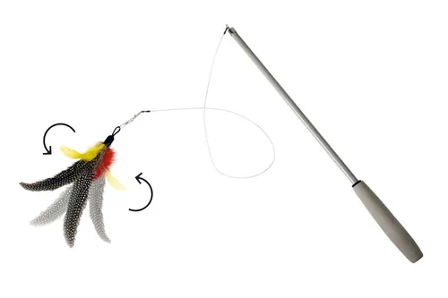 Karlie Katzenangel Twisty mit Feder Ausziehbar 40-112 cm