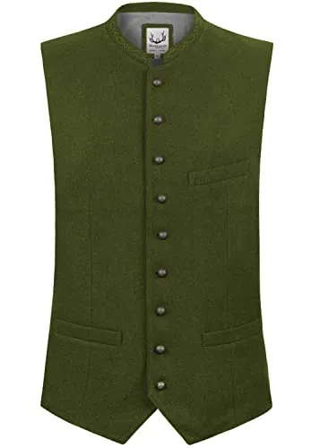Stockerpoint Trachtenweste Moderne Oktoberfest Herren Weste grün 44