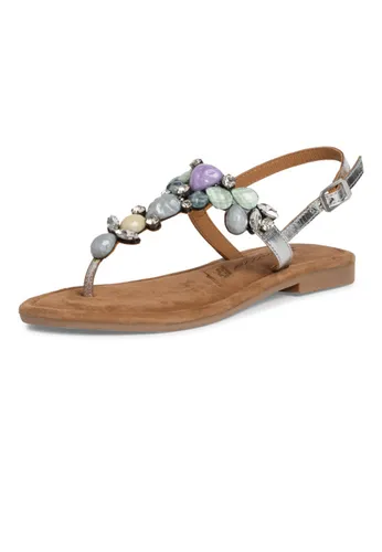 Tamaris Sandale 1-28163-42 841 schmal - Wanderschuhe mit innovativer TOUCH-IT-Technology für optimalen Tragekomfort, bequeme Sandale aus Leder und Textil mit niedrigem Blockabsatz und sicherem Halt.