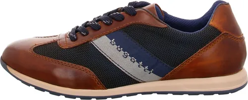 Bugatti Sportliche Schnürschuhe Thorello Herren 42 EU - Sneaker aus hochwertigem Leder/Textil, ideal für Alltag und Büro, vereinen zeitlose Eleganz mit hohem Tragekomfort dank bequemer Gummisohle.