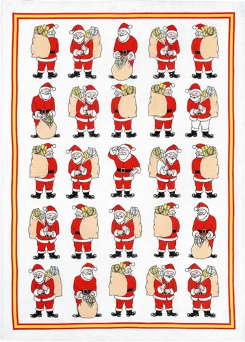 Geschirrtuch Küchentuch 45 x 70 cm Baumwolle Weihnachten Nikolaus Kracht