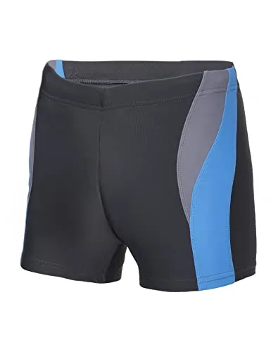 Ladeheid Badehose Herren kurz Boxershorts Bademode für Herren zum Strand und zum Schwimmbad komfortable und Bequeme Badehose eng LA40-255 (Graphite/Grau/Blau, 5XL)