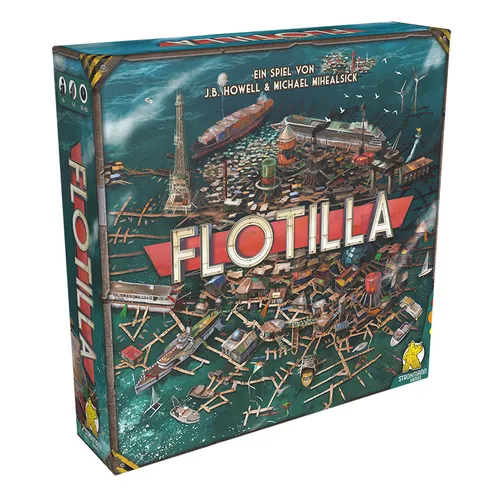 Flotilla: All hands on Deck! (Englisch) | WizKids - Gesellschaftsspiel im postapokalyptischen Setting mit 2 Spielmodi. Erkunde die Meere, sammle Schätze und baue deine Crew aus. Ideal für 3-5 Spieler ab 14 Jahren, Spielzeit bis zu 90 Minuten.