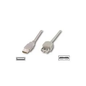 Digitus - USB-Verlängerungskabel - USB Typ A, 4-polig (M) - USB Typ A, 4-polig (W) - 1,8m (USB / USB2.0) - Schwarz (AK-300202-018-S)