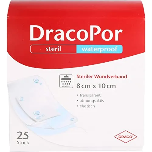 Dracopor waterproof Wundverband steril 8x10cm