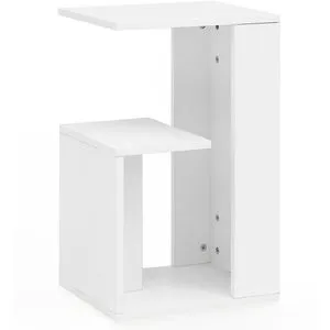 Wohnling Beistelltisch WL5.697 - Moderner Tisch in Weiß - Mehrzwecktisch mit drei praktischen Ablagefächern, ideal für kleine Räume. Strapazierfähige, wasserabweisende Oberfläche aus melaminharzbeschichtetem Holz.