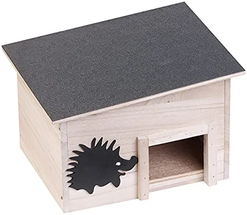 Royal Gardineer Igel Futterhaus Bausatz: Wetterfestes Igelhaus, unbehandeltes Tannenholz, ganzjährig, Bausatz (Igelhaus Baukästen, Igelnest, Insektenhotel)