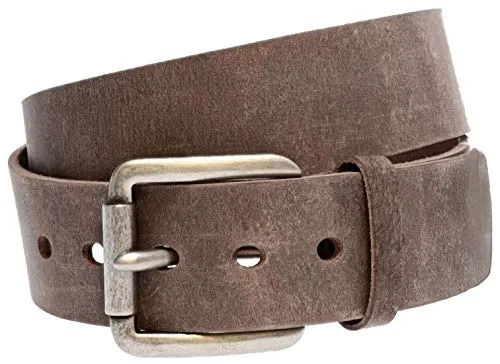 Vanzetti Unisex Ledergürtel, gewachst, 45 mm, braun, 110 cm - Herren-Gürtel aus hochwertigem gewachstem Leder, 45 mm breit, bietet langlebige Qualität und eleganten Stil für jeden Anlass.