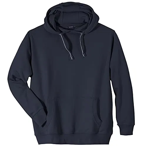 Redfield Kapuzen-Sweatshirt Navy Übergröße Louis, Größe: 4XL - Kapuzenpullover für Herren, optimaler Tragekomfort in Übergrößen bis 10XL, formstabil durch Polyesteranteil, ideal für modebewusste Männer.